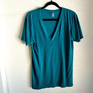 American Apparel Deep V Track Shirt